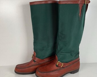 Vintage Gokey Botte Sauvage Snake Proof Leather Boots Tall Field Hunting VINTAGE GOKEY BOTTE SAUVAGE SNAKE PROOF HUNTING BOOTS SIZE  main image 4