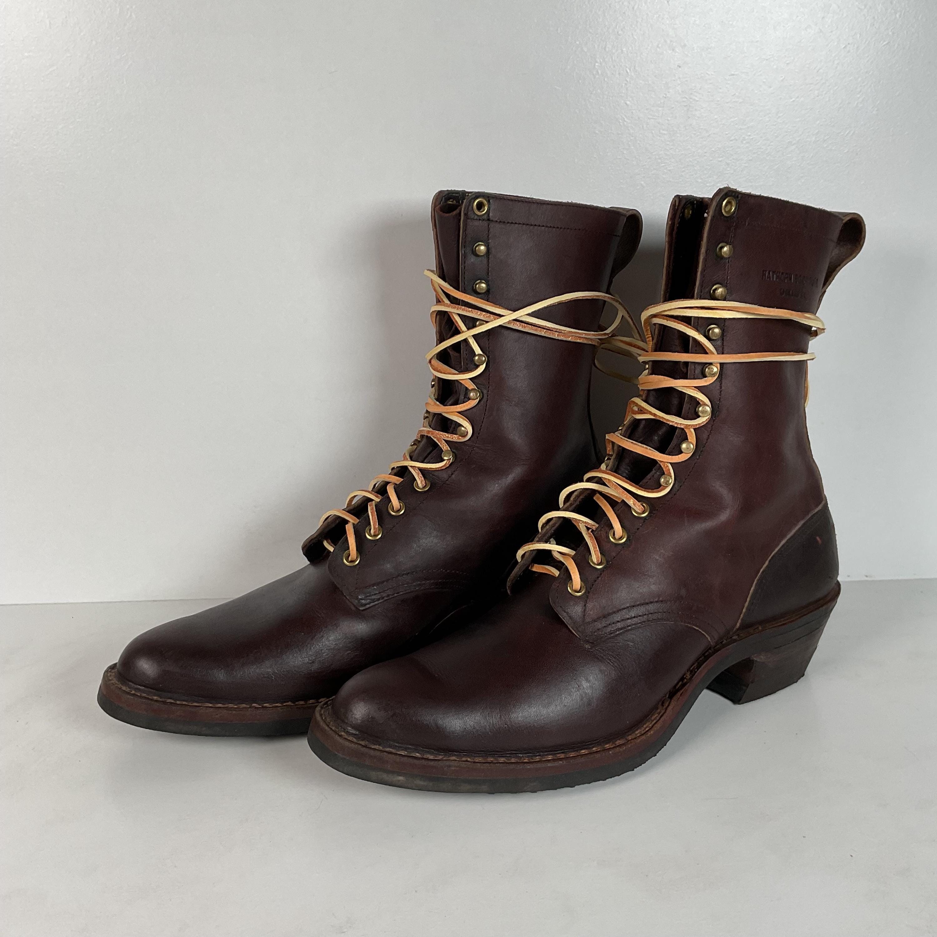 White\'s Hathorn Boots Dark Brown Leather Packer Work Boots Lace up Men\'s Size 8 Hathorn Hi-Line Rancher - Carter main image 2