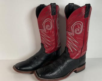 Justin Bent Rail Wildebeest Cowboy Boots | Exotic | USA Made | 10.5 D