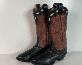 Pat Young Custom Bucket Cowboy Boots | Tooled Inlays | Women’s 7.5