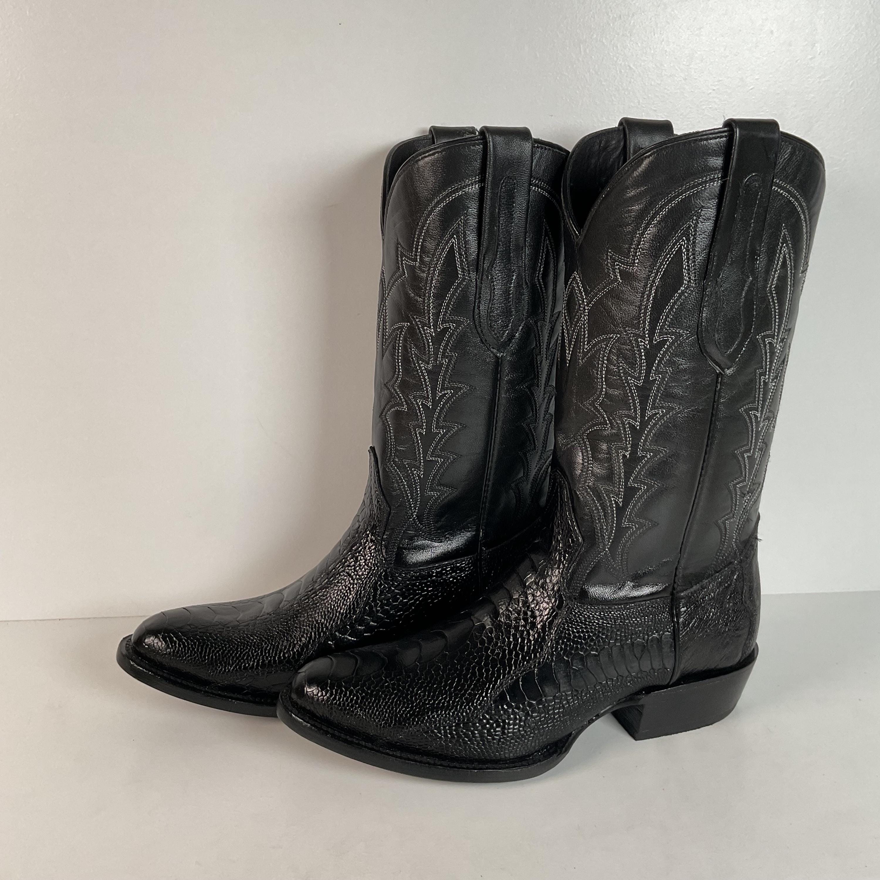 J.B. Dillon Ostrich Leg Cowboy Boots | Exotic | Men