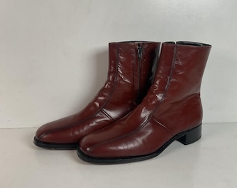 Botas vintage Florsheim Imperial con cremallera / Estilo Chelsea / Talla 10 D para hombre
