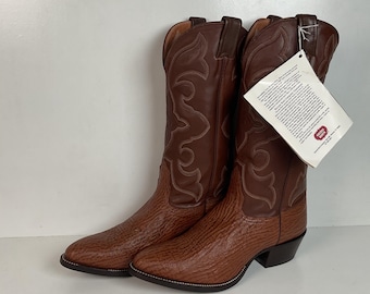 Bottes de cow-boy vintage Tony Lama Armadillo et cuir de veau taille 10D