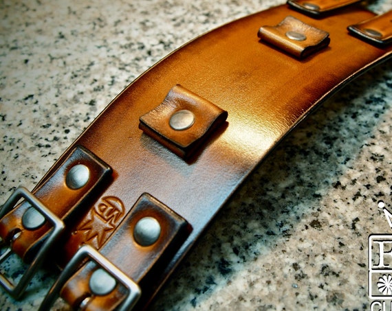 Leather cuff Bracelet watchband : Vintage Johnny Depp style wristband Custom Made for YOU in USA by Freddie Matara!