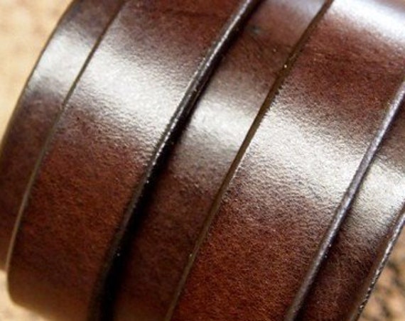Brown Leather cuff bracelet : Double strap Rich brown bridle Leather. Fine craftsmanship Made in New York