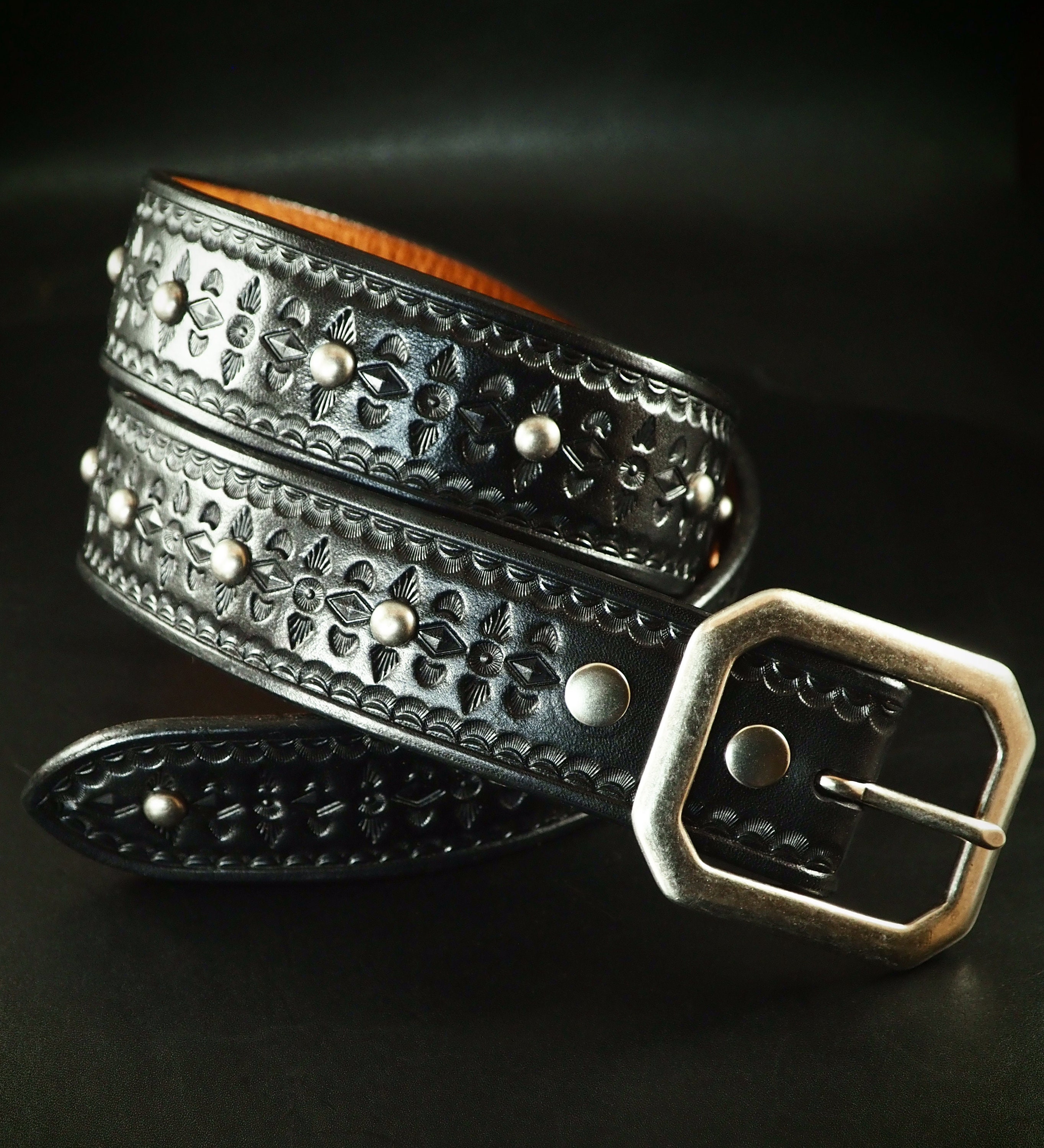 ベルト 2000ARCHIVES COWBOY STUD BELT 4BMM066 COWBOY STUD BELT (WHITE) - 2000 Archives