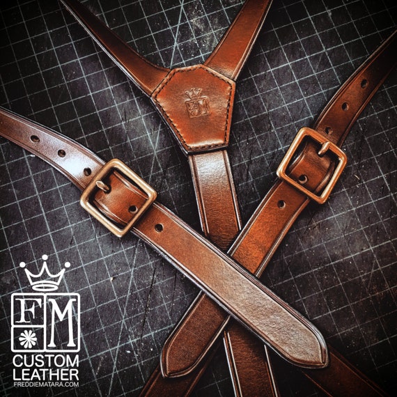Leather suspenders : Hand built for YOU in New York  by Freddie Matara. Fine craftsmanship!
