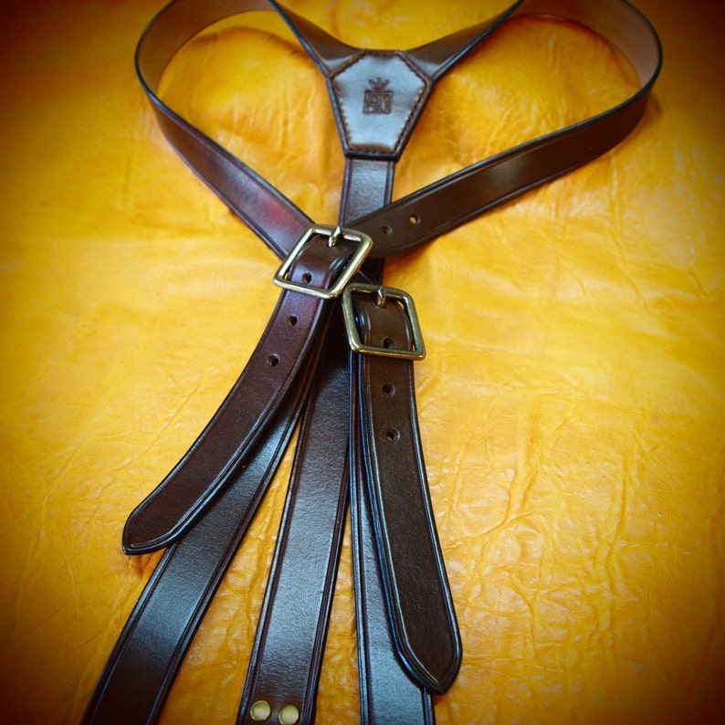 Leather suspenders Hand built for YOU in New York by Etsy