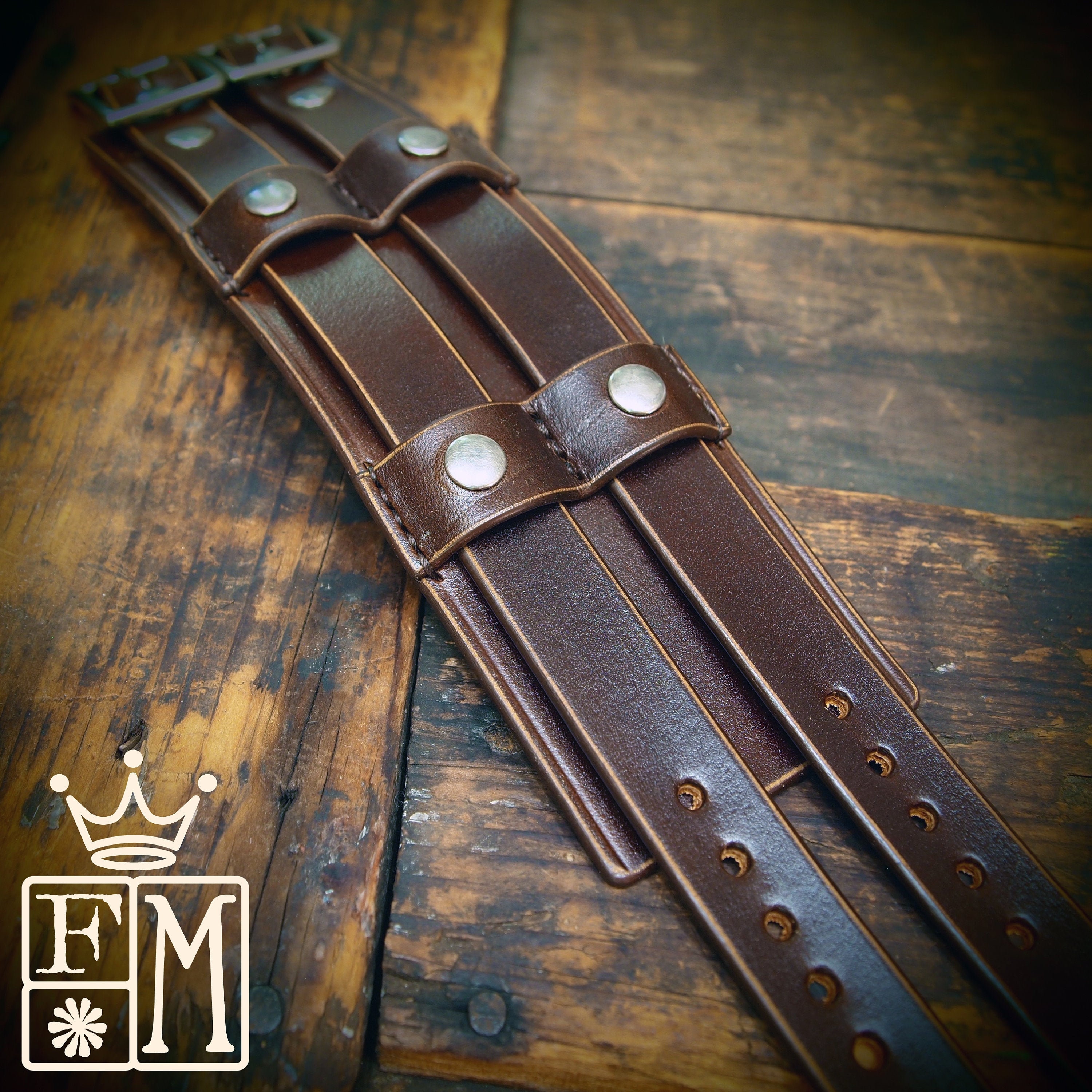 leather cuff with buckle