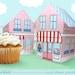 sweet shoppe - cupcake holder, favor box, party centerpiece printable PDF kit - INSTANT download