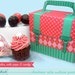 christmas cake pop and cupcake box - holds cookies, candy, party treat and favor box, printable PDF kit - INSTANT download
