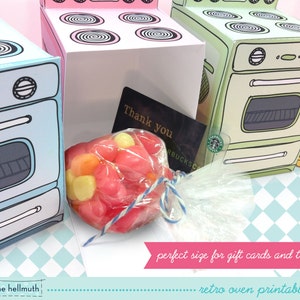 Retro Oven - Cupcake Box, Cookie, Candy, Treat and Party Favor Box ...