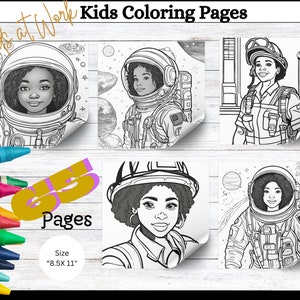 65 Young Black Girls at Work Coloring pages | Black Girls Printable | Black Girls Activities | Printable Coloring Pages | Black Girls Party
