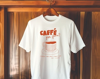 Caffe Per Favore T-Shirt: Retro Italy Coffee Club Tee