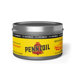 Retro Oil Can Pennzoil Tin Candle, Vintage Style Automotive Candle