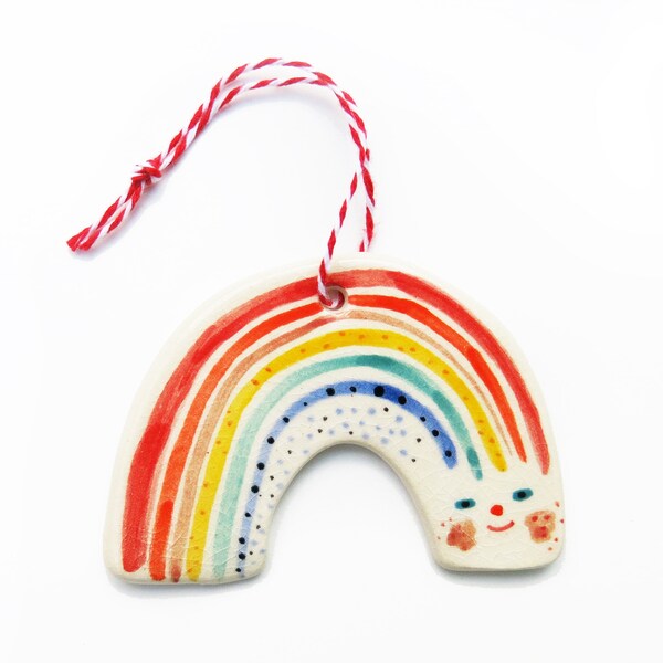 Porcelain Rainbow Ornament