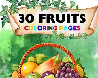 Fruit Coloring Pages | 30 Cute Drawings for Kids (PDF & PNG)