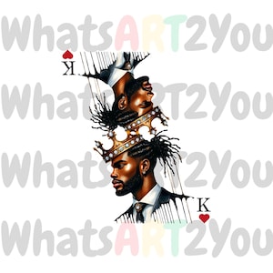 King of Hearts | King png | Crown png | Black People png | Black Men png | Fashion png | Digital png