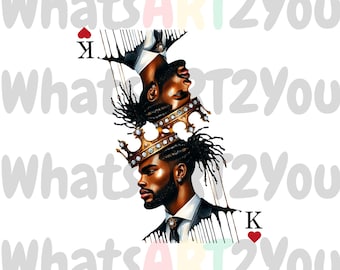 King of Hearts | King png | Crown png | Black People png | Black Men png | Fashion png | Digital png
