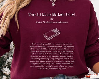 Bücherwurm Weihnachts-Sweatshirt - The Little Match Girl Unisex Heavy Blend ™ Rundhals-Weihnachtsbuch-Pullover