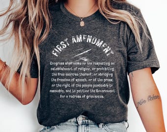 First Amendent Shirt - Free Speech Unisex Jersey Short Sleeve Tee