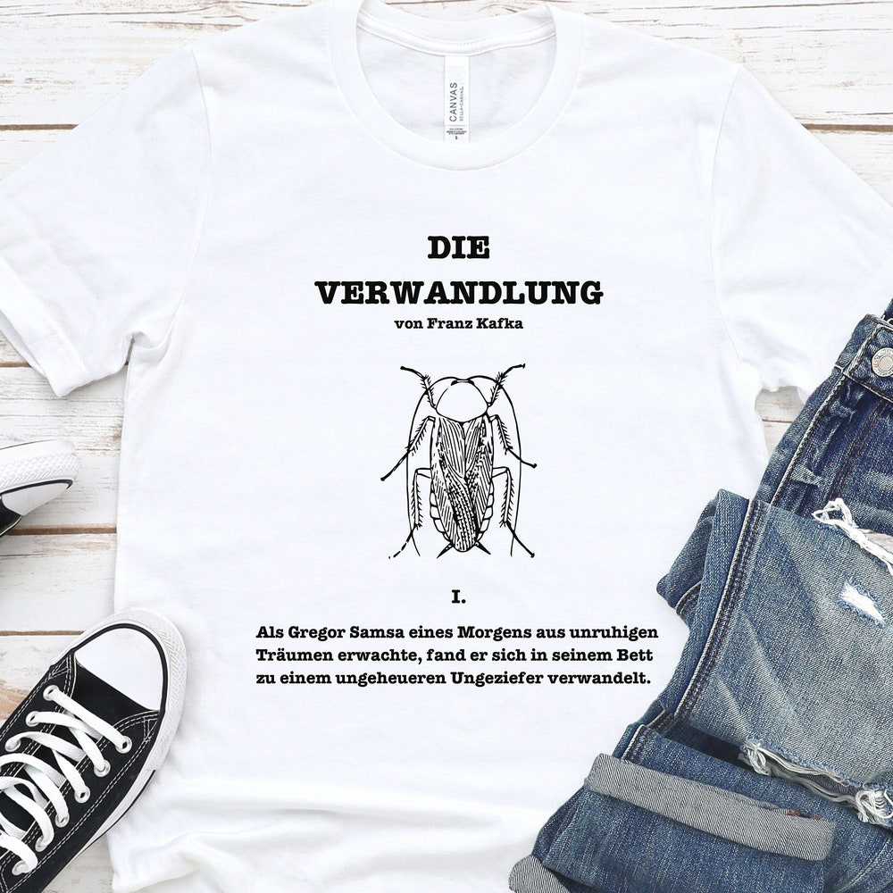 Anxiety T-Shirt The Metamorphosis Shirt, Die Verwandlung Shirt, Gregor Samsa Shirt, Existentialism Shirt, Franz Kafka Shirt, Absurdism Shirt Unisex T-Shirt Metamorphosis Shirt Gifts For Day Printmyshoes