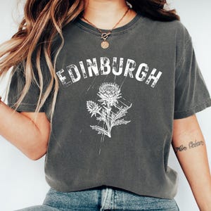 Edinburgh Thistle Tee: Comfort Colors Scottish Pride T-Shirt