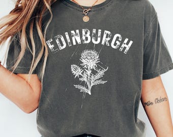 Edinburgh Distle Tee: Komfort Farben Scottish Pride T-Shirt