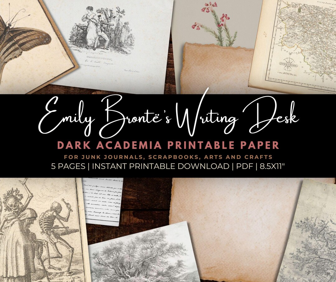 Emily Brontë's Writing Desk: Vintage Wuthering Heights-inspired ...