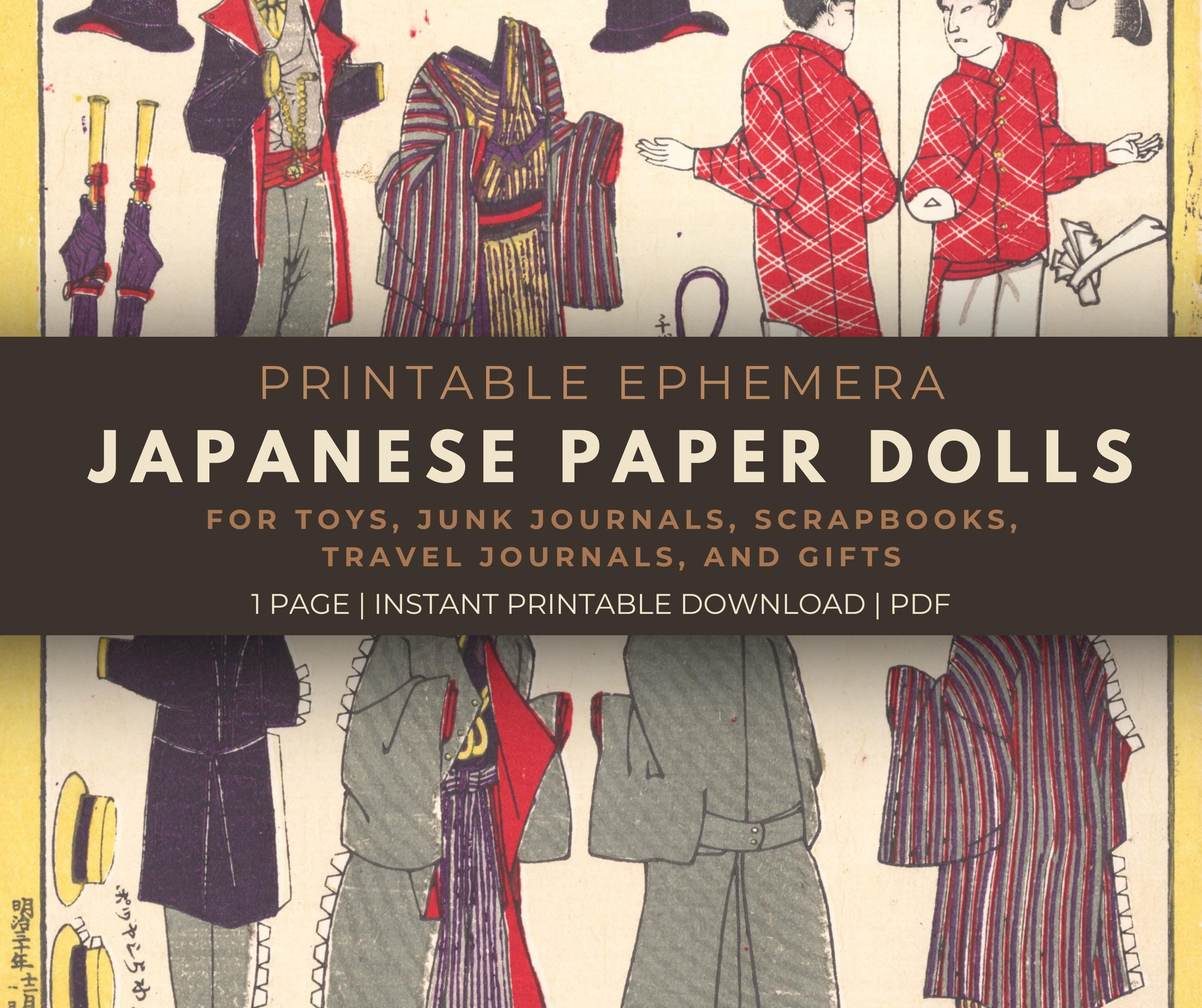 Poupée japonaise en papier mariée rouge et noire - Canada