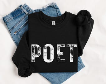 Poet Sweatshirt: Unisex Baumwoll-Mischung Rundhals für Schriftsteller