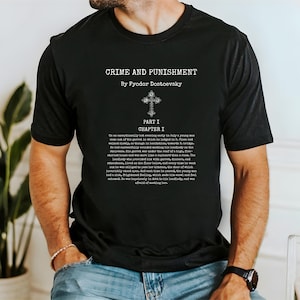 Crime and Punishment T-Shirt: Dostoevsky Literary Graphic Tee