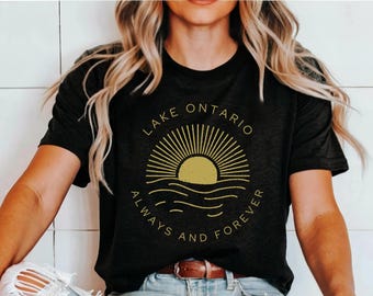 Lake Ontario Shirt - Lake Ontario Always and Forever Unisex Jersey Short Sleeve Tee