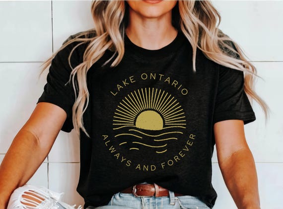 Lake Ontario Shirt - Lake Ontario Always and Forever Unisex Jersey Short Sleeve Tee