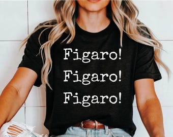 Figaro! Figaro! Figaro! Shirt, Weihnachtsgeschenke für Opernliebhaber, Geschenk für klassische Musik, Sänger Geschenk, Unisex Kurzarm T-Shirt