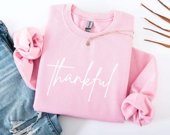 Thankful Sweatshirt - Gemütliches Unisex Heavy Blend ™ Rundhals-Sweatshirt für Weihnachtsgeschenke mit der Familie