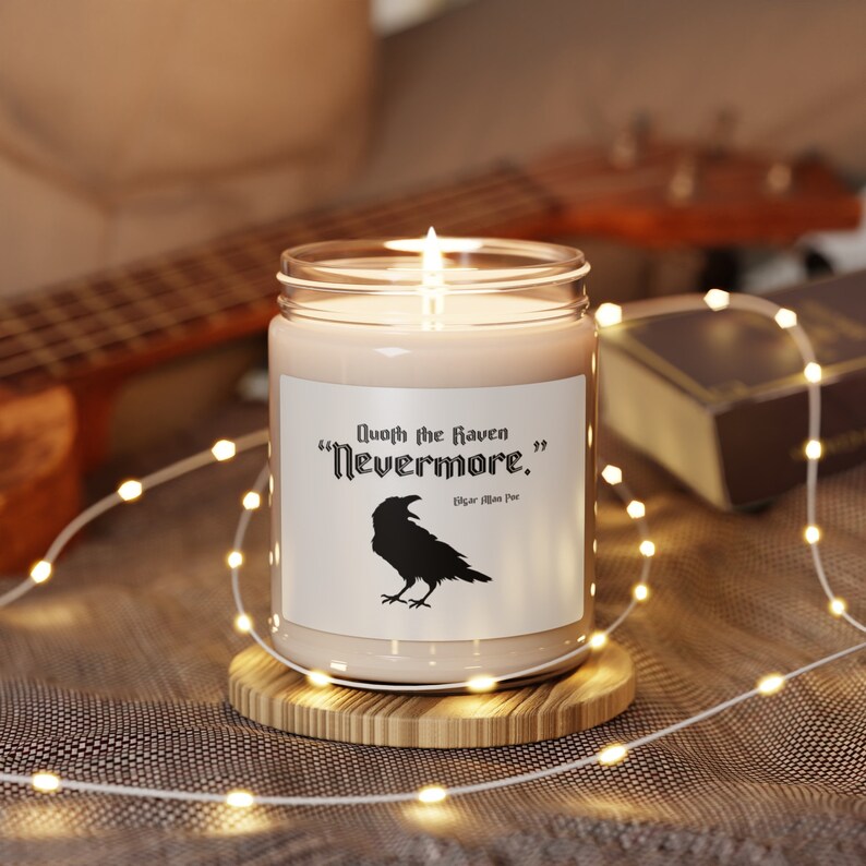 Edgar Allan Poe Candle, Halloween Candles, Autumn Fall Scented Candles