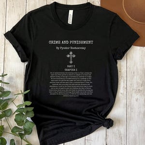 Crime and Punishment T-Shirt: Dostoevsky Literary Tee, Bookish Gift