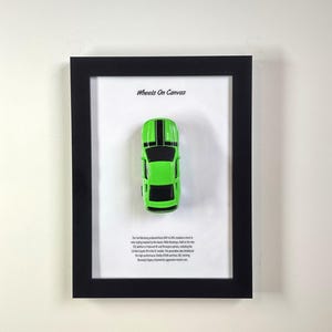 Ford Mustang 3D Car Poster | Classic Muscle Car Wall Art | Cool Racing Gifts for Him | Unique Framed Artwork | Automotive Home Decor