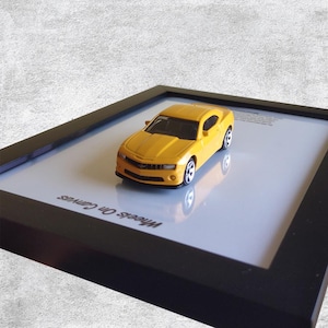 Chevrolet Camaro 3D Car Poster | Classic Muscle Car Wall Art | Cool Gifts for Him | Unique Framed Artwork | Retro Automotive Home Decor