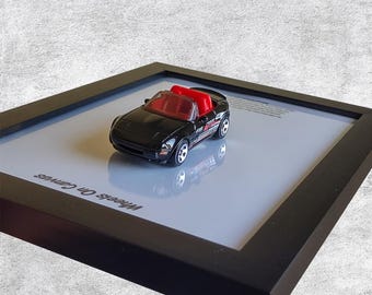 Mazda MX-5 Miata 3D Car Poster | Classic Roadster Wall Art | Cool Racing Gifts for Him | Unique Framed Artwork | Automotive Home Decor