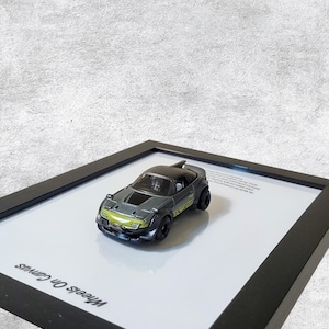 Mazda MX-5 Miata 3D Car Poster | Classic Roadster Wall Art | Cool Racing Gifts for Him | Unique Framed Artwork | Automotive Home Decor