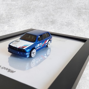 BMW E30 M3 Touring 3D Car Poster | Iconic Prototype Wagon Wall Art | Cool Gifts for Him | Unique Framed Artwork | Automotive Home Decor