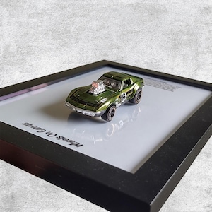 1968 Chevrolet Corvette 3D Car Poster | Classic American Sports Car Wall Art | Cool Gifts for Him | Unique Framed Artwork | Vintage Decor
