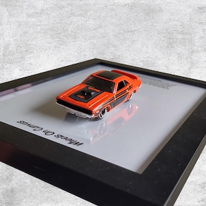 1971 Dodge Challenger 3D Car Poster | Classic Muscle Car Wall Art | Cool Gifts for Him | Unique Framed Artwork | Vintage Mopar Garage Decor