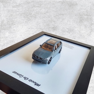 BMW 3 Series Touring 3D Car Poster | Iconic Classic Car Wall Art | Cool Racing Gifts for Him | Unique Framed Artwork | Automotive Home Decor