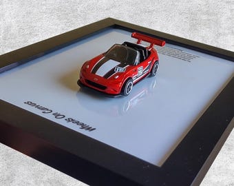 Mazda MX-5 Miata 3D Car Poster | Classic Roadster Wall Art | Cool Racing Gifts for Him | Unique Framed Artwork | Automotive Home Decor