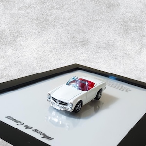 Mercedes-Benz 230 SL 3D Car Poster | Luxury Wall Art | Cool Vintage Gifts for Him | Unique Framed Artwork | Automotive Home Decor