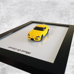 Toyota GR Supra 3D Car Poster | Iconic Sports Car Wall Art | Cool Gifts for Him | Unique Framed Artwork | JDM Automotive Decor