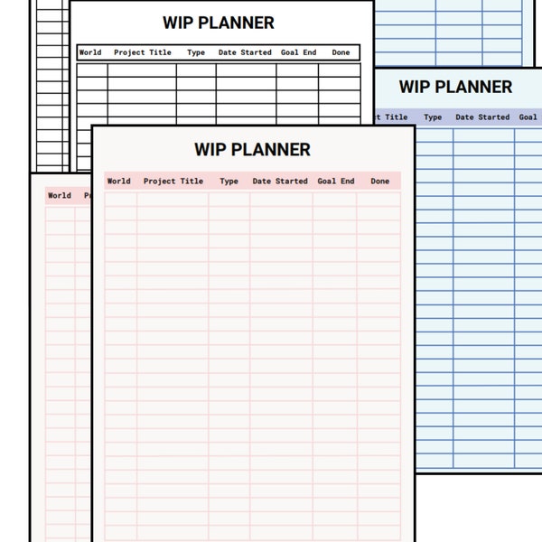 Work In Progress Writer Tracker